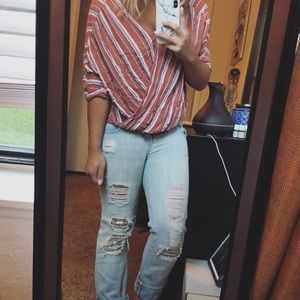 VS PINK limited edition destroyed sequins Jeans